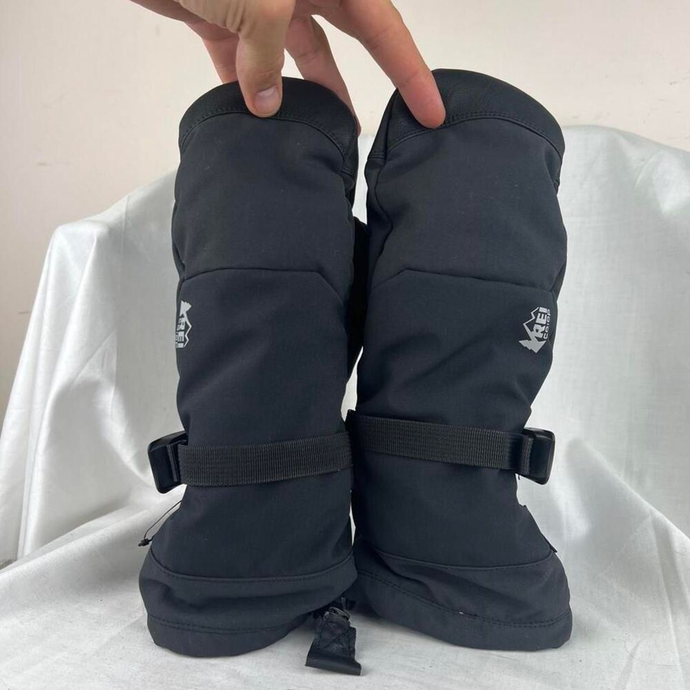 REI Co-op Gauntlet GTX Mittens Black Ski Gloves Size M